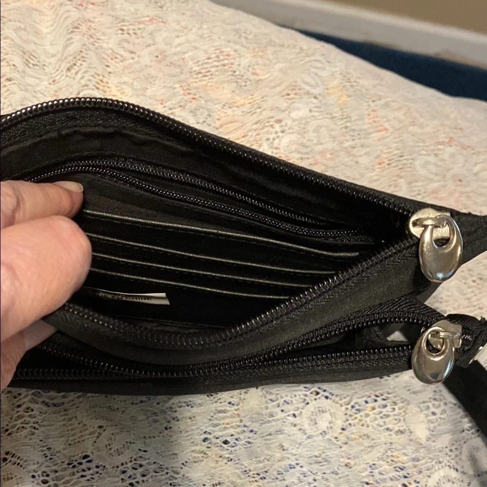 Black Textured Cosmetic Bags Set
